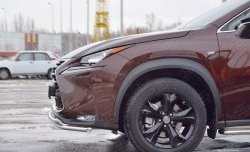 21 899 р. Защита переднего бампера (2 трубыØ42 мм, нержавейка) SLITKOFF Lexus NX200 Z10 дорестайлинг (2014-2017)  с доставкой в г. Омск. Увеличить фотографию 3