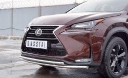 21 899 р. Защита переднего бампера (2 трубыØ42 мм, нержавейка) SLITKOFF Lexus NX200 Z10 дорестайлинг (2014-2017)  с доставкой в г. Омск. Увеличить фотографию 4