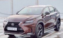 14 999 р. Защита переднего бампера (Ø42 мм, волна, нержавейка) SLITKOFF Lexus NX200 Z10 дорестайлинг (2014-2017)  с доставкой в г. Омск. Увеличить фотографию 2