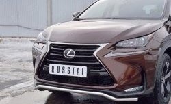 14 999 р. Защита переднего бампера (Ø42 мм, волна, нержавейка) SLITKOFF Lexus NX200 Z10 дорестайлинг (2014-2017)  с доставкой в г. Омск. Увеличить фотографию 4