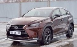 20 749 р. Защита переднего бампера (Ø63 мм, нержавейка) SLITKOFF Lexus NX200 Z10 дорестайлинг (2014-2017)  с доставкой в г. Омск. Увеличить фотографию 2