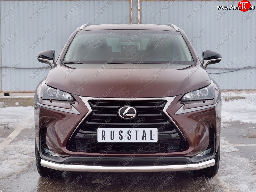 20 749 р. Защита переднего бампера (Ø63 мм, нержавейка) SLITKOFF Lexus NX200 Z10 дорестайлинг (2014-2017)  с доставкой в г. Омск