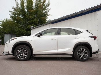 34 999 р. Широкая защита порогов с трубой диаметром 42 мм Russtal v3 Lexus NX200 Z10 дорестайлинг (2014-2017)  с доставкой в г. Омск. Увеличить фотографию 4