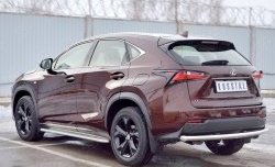 14 299 р. Защита заднего бампера (Ø63 мм, нержавейка) SLITKOFF  Lexus NX200  Z10 (2014-2017) дорестайлинг  с доставкой в г. Омск. Увеличить фотографию 2