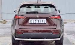 Защита заднего бампера (Ø63 мм, нержавейка) SLITKOFF Lexus (Лексус) NX200 (НХ)  Z10 (2014-2017) Z10 дорестайлинг