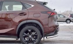 14 849 р. Защита заднего бампера (Ø63 мм уголки, нержавейка) SLITKOFF  Lexus NX200  Z10 (2014-2017) дорестайлинг  с доставкой в г. Омск. Увеличить фотографию 3