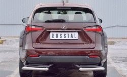 Защита заднего бампера (Ø63 мм уголки, нержавейка) SLITKOFF Lexus (Лексус) NX200 (НХ)  Z10 (2014-2017) Z10 дорестайлинг