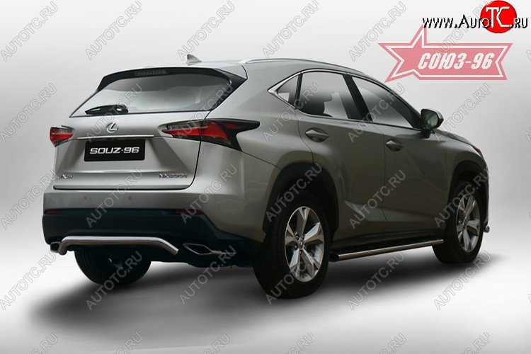 13 679 р. Защита заднего бампера (F-Sport) Souz-96 (d60) Lexus NX200T Z10 (2014-2017)  с доставкой в г. Омск