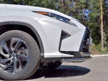 15 999 р. Защита переднего бампера (Ø42 мм, нержавейка, кроме F-Sport) SLITKOFF Lexus RX350L AL20 дорестайлинг (2017-2019)  с доставкой в г. Омск. Увеличить фотографию 3