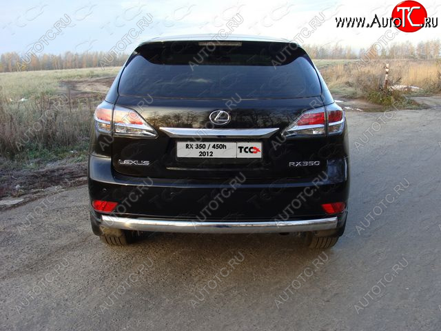 26 999 р. Защита заднего бампера (овальная) ТСС (нержавейка d75х42 мм)  Lexus RX350  AL10 (2012-2015) рестайлинг  с доставкой в г. Омск