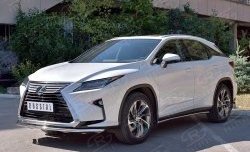 15 249 р. Защита переднего бампера (Ø42 мм, нержавейка) SLITKOFF  Lexus RX  200T (2015-2017) AL20 дорестайлинг  с доставкой в г. Омск. Увеличить фотографию 2