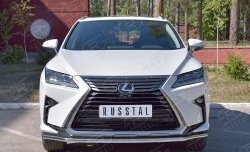 Защита переднего бампера (Ø42 мм, нержавейка) SLITKOFF Lexus (Лексус) RX (РХ)  200T (2015-2017) 200T AL20 дорестайлинг