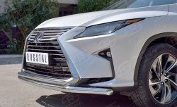 16 999 р. Защита переднего бампера (2 трубыØ63 и 42 мм, нержавейка) SLITKOFF  Lexus RX  200T (2015-2017) AL20 дорестайлинг  с доставкой в г. Омск. Увеличить фотографию 4