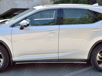 17 999 р. Защита порогов SLITKOFF из круглой трубы диаметром 42 мм v3  Lexus RX  200T (2015-2017) AL20 дорестайлинг  с доставкой в г. Омск. Увеличить фотографию 2