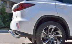 15 649 р. Защита заднего бампера диаметром 63 мм с изгибом Russtal Lexus RX 200T AL20 дорестайлинг (2015-2017)  с доставкой в г. Омск. Увеличить фотографию 4