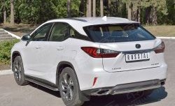 15 649 р. Защита заднего бампера (Ø75x42 мм, нержавейка) Russtal  Lexus RX  200T (2015-2017) AL20 дорестайлинг  с доставкой в г. Омск. Увеличить фотографию 2