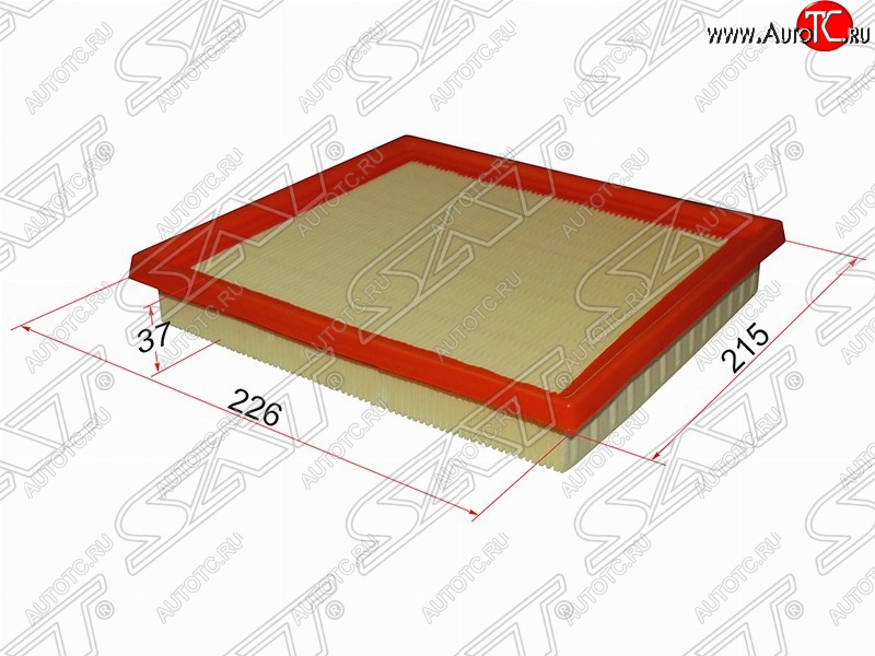 369 р. Фильтр воздушный двигателя SAT (226х215х37 mm)  Lexus RX  270 (2015-2019), Lexus RX270  AL10 (2010-2012), Lexus RX350  AL10 (2008-2015), Lexus RX450H  AL10 (2009-2012), Toyota Highlander  XU40 (2007-2013), Toyota Kluger  XU40 (2007-2013)  с доставкой в г. Омск