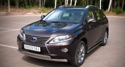 24 999 р. Защита переднего бампера (2 трубыØ75х42 мм, нержавейка) Russtal Lexus RX270 AL10 дорестайлинг (2010-2012)  с доставкой в г. Омск. Увеличить фотографию 4