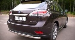 16 999 р. Защита заднего бампера (Ø63 и 42 мм, нержавейка) Russtal Lexus RX350 AL10 дорестайлинг (2008-2012)  с доставкой в г. Омск. Увеличить фотографию 4