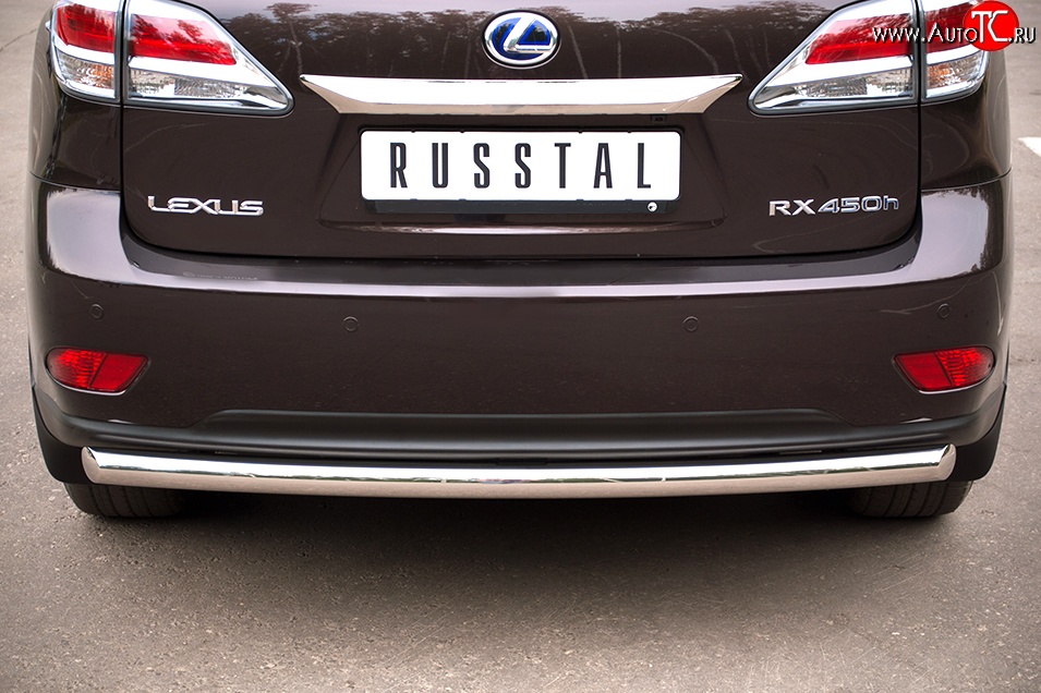 15 999 р. Одинарная защита заднего бампера из трубы диаметром 63 мм Russtal Lexus RX350 AL10 дорестайлинг (2008-2012)  с доставкой в г. Омск