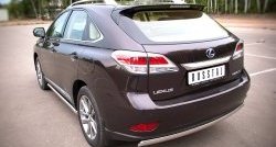 16 849 р. Защита заднего бампера (Ø75x42 мм, нержавейка) Russtal Lexus RX450H AL10 дорестайлинг (2009-2012)  с доставкой в г. Омск. Увеличить фотографию 4