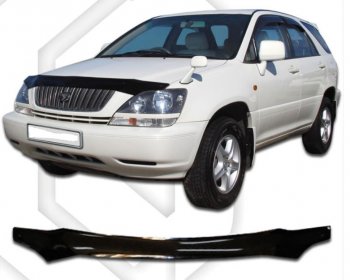 1 899 р. Дефлектор капота CA-Plastic  Lexus RX300  XU10 (1995-2001) дорестайлинг (Classic черный, Без надписи)  с доставкой в г. Омск. Увеличить фотографию 1