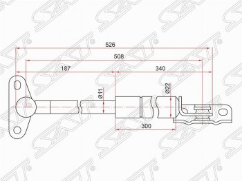 1 069 р. Левый упор крышки багажника SAT (газовый) Lexus RX300 XU10 дорестайлинг (1995-2001)  с доставкой в г. Омск. Увеличить фотографию 1