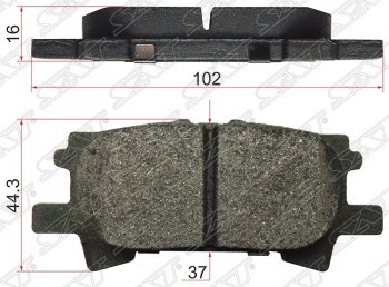 799 р. Колодки тормозные SAT (задние)  Lexus RX300  XU30 (2003-2006), Lexus RX330  XU30 (2003-2006), Lexus RX350  XU30 (2003-2006), Toyota Harrier  XU30 (2003-2013), Toyota Highlander ( XU20,  XU40) (2000-2010), Toyota Kluger ( XU20,  XU40) (2000-2010)  с доставкой в г. Омск. Увеличить фотографию 1