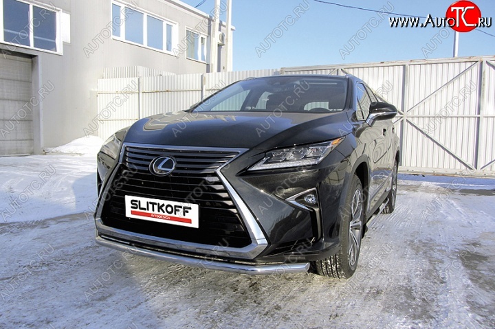 14 699 р. Одинарная защита переднего бампера диаметром 57 мм Slitkoff  Lexus RX350  AL20 (2015-2019) дорестайлинг (Нержавейка, Полированная)  с доставкой в г. Омск