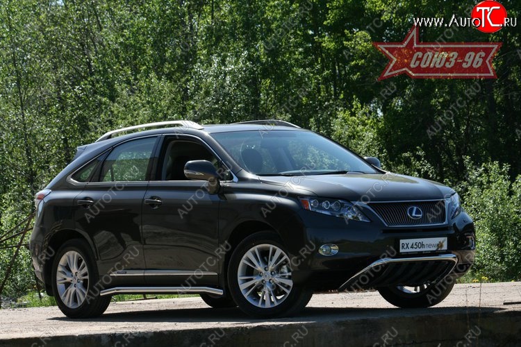 30 104 р. Защита переднего бампера нижняя Souz-96 (d60). Lexus RX450H AL10 дорестайлинг (2009-2012)  с доставкой в г. Омск