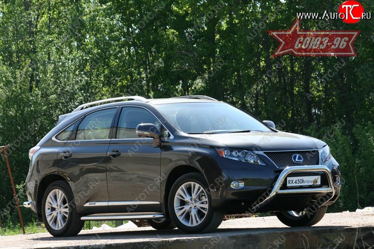 20 069 р. Защита переднего бампера Souz-96 (d76/76 и 60) Lexus RX450H AL10 дорестайлинг (2009-2012)  с доставкой в г. Омск