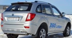 16 299 р. Защита заднего бампера (Ø76 и 42 мм, нержавейка) SLITKOFF  Lifan X60 (2011-2015) дорестайлинг  с доставкой в г. Омск. Увеличить фотографию 4