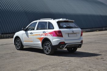 17 949 р. Защита заднего бампера Petroil Tuning Волна (d51) Lifan X60 2-ой рестайлинг (2016-2024) (Нержавеющая полированная сталь)  с доставкой в г. Омск. Увеличить фотографию 3