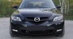 799 р. Реснички RA на фары  Mazda 3/Axela  BK (2006-2009) рестайлинг, хэтчбэк (Неокрашенные)  с доставкой в г. Омск. Увеличить фотографию 3