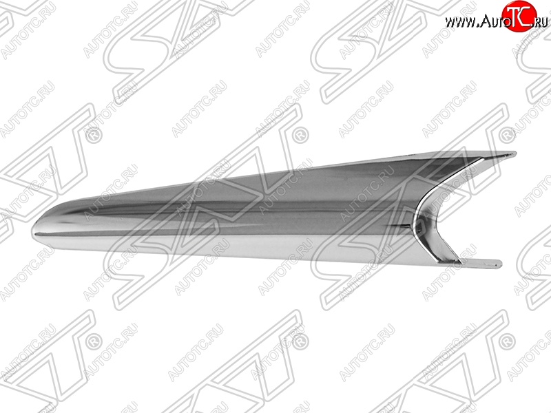 829 р. Левый молдинг на передний бампер SAT (хром)  Mazda 3/Axela  BM (2013-2019) дорестайлинг, хэтчбэк, рестайлинг, хэтчбэк (Неокрашенный)  с доставкой в г. Омск