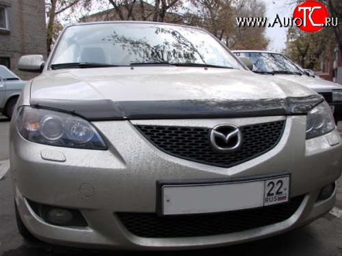 2 599 р. Дефлектор капота NovLine Mazda 3/Axela BK дорестайлинг седан (2003-2006)  с доставкой в г. Омск