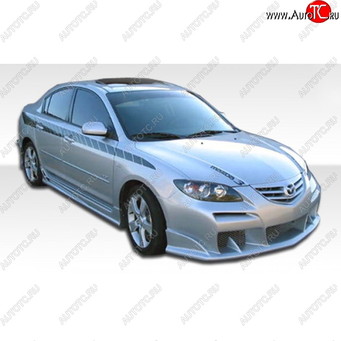 9 949 р. Передний бампер RAVEN DESIGN Mazda 3/Axela BK дорестайлинг седан (2003-2006) (Неокрашенный)  с доставкой в г. Омск