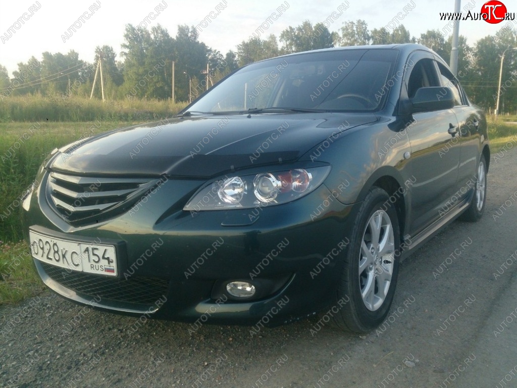 3 189 р. Решётка радиатора Корнер Mazda 3/Axela BK дорестайлинг седан (2003-2006) (Неокрашенная)  с доставкой в г. Омск