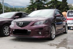 999 р. Реснички на фары RAVEN STYLE Mazda 3/Axela BK дорестайлинг седан (2003-2006) (Неокрашенные)  с доставкой в г. Омск. Увеличить фотографию 3