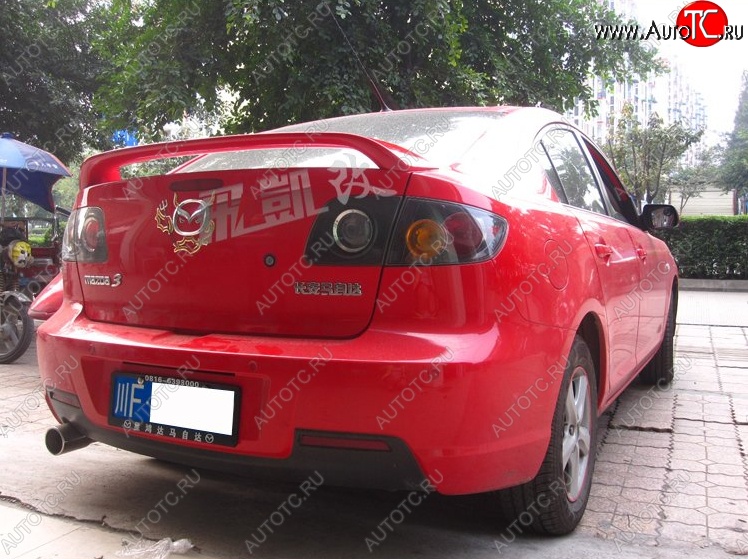 4 149 р. Спойлер KENSTYLE EDITION Mazda 3/Axela BK дорестайлинг седан (2003-2006) (Неокрашенный)  с доставкой в г. Омск