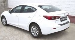 1 179 р. Накладка на задний бампер RA  Mazda 3/Axela  BM (2013-2016) дорестайлинг седан  с доставкой в г. Омск. Увеличить фотографию 4