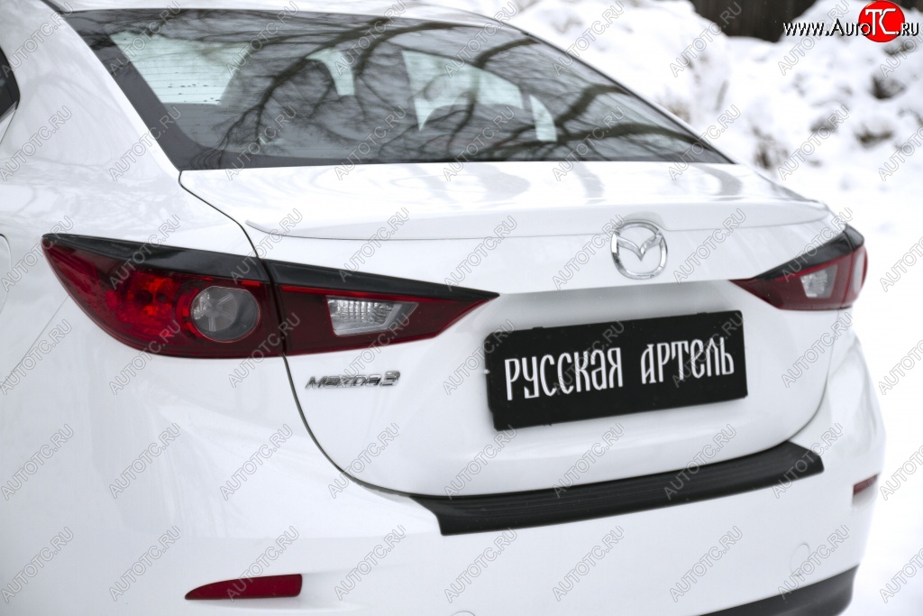 759 р. Реснички на фонари RA  Mazda 3/Axela  BM (2013-2016) дорестайлинг седан (Неокрашенные)  с доставкой в г. Омск