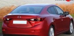 1 699 р. Лип спойлер M-VRS Mazda 3/Axela BM дорестайлинг седан (2013-2016) (Неокрашенный)  с доставкой в г. Омск. Увеличить фотографию 3