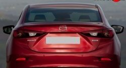 1 699 р. Лип спойлер M-VRS Mazda 3/Axela BM дорестайлинг седан (2013-2016) (Неокрашенный)  с доставкой в г. Омск. Увеличить фотографию 2