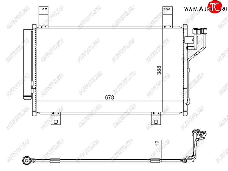 7 749 р. Радиатор кондиционера SAT  Mazda CX-5 ( KE,  KF) (2011-2024) дорестайлинг, рестайлинг  с доставкой в г. Омск