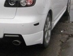 3 199 р. Клыки на задний бампер Style Mazda 3/Axela BK дорестайлинг, хэтчбэк (2003-2006) (Неокрашенная)  с доставкой в г. Омск. Увеличить фотографию 3