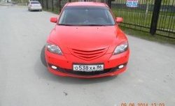 689 р. Реснички на фары Лодочки Mazda 3/Axela BK дорестайлинг, хэтчбэк (2003-2006) (Неокрашенные)  с доставкой в г. Омск. Увеличить фотографию 5