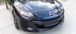 849 р. Реснички на фары RA  Mazda 3/Axela  BL (2009-2013) дорестайлинг седан, дорестайлинг, хэтчбэк 5 дв., рестайлинг седан, рестайлинг, хэтчбэк (Неокрашенные)  с доставкой в г. Омск. Увеличить фотографию 2