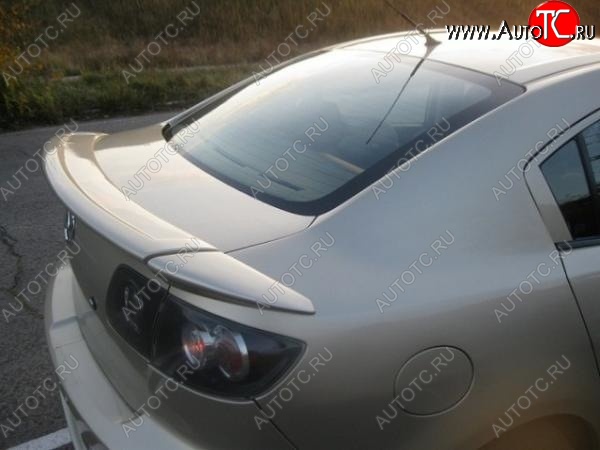 4 799 р. Спойлер Style v3 (три части) Mazda 3/Axela BK дорестайлинг седан (2003-2006) (Неокрашенный)  с доставкой в г. Омск