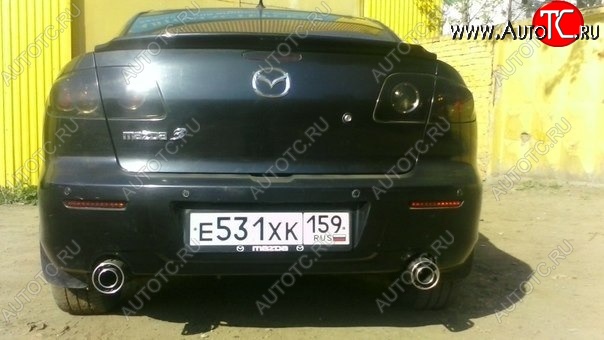 3 479 р. Лип спойлер Узкий Mazda 3/Axela BK дорестайлинг седан (2003-2006) (Неокрашенный)  с доставкой в г. Омск